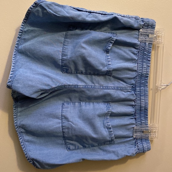 JUICY COUTURE Jogger Shorts Denim Midrise Elastic Waist Light Blue Medium - Picture 2 of 4